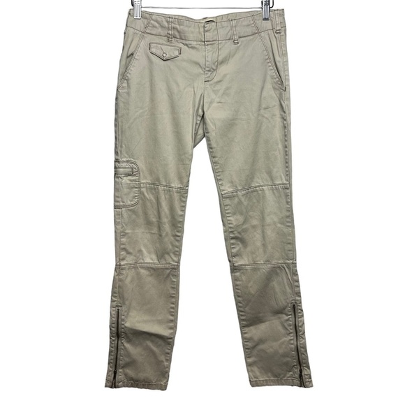 DAUGHTERS OF THE LIBERATION TAN CARGO PANT ZIP ANKLE WOMENS SIZE 6 beige khaki - Picture 1 of 9